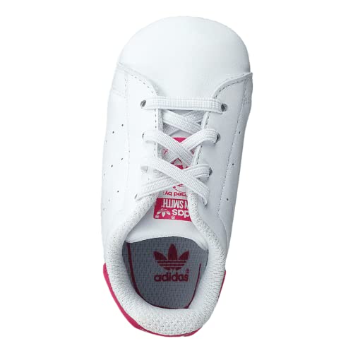 adidas Originals Stan Smith Crib S82618, Unisex Baby Lauflernschuhe Sneaker, Weiß (Ftwr White/Ftwr White/Bold Pink), EU 18
