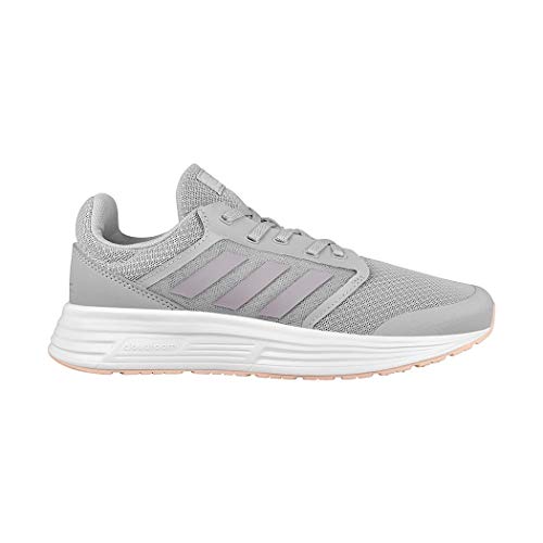 adidas Womens Galaxy 5 Running Shoe, Grey/Glory Grey/Pink Tint,36 2/3 EU