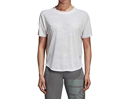 adidas Damen Aeroknit Kurzarm T-Shirt, White, S