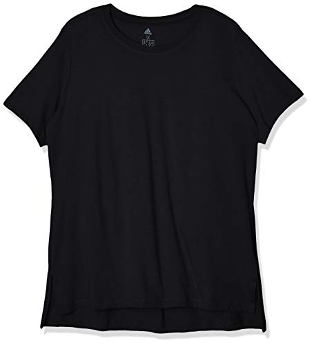 adidas Damen GO to Tee T-Shirt, Negro/Blanco, 2X