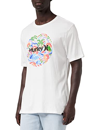 Hurley Herren Evd WSH Paradise Trip Tee Ss T-Shirt, weiß, XXL