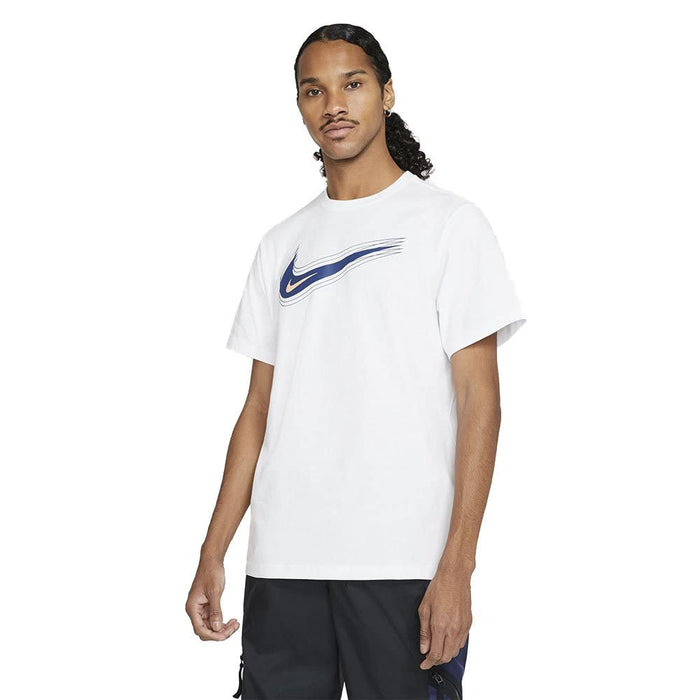 Nike Herren SW T-Shirt, White/Blue Void, M