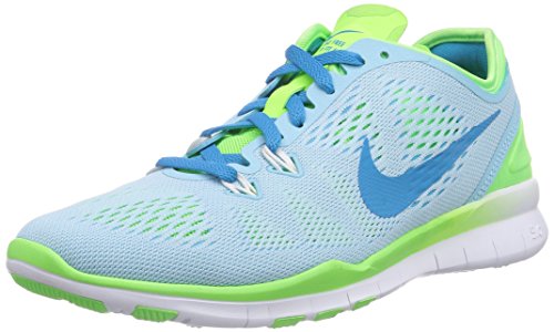 Nike Free 5.0 TR Fit 5 704674, Unisex-Erwachsene Laufschuhe, Blau (Stilles Blau/Blitz-Limone/Weiß/Blaue Lagune 400), 35.5