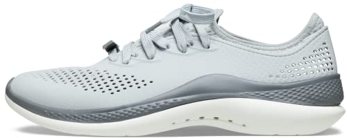 Crocs mens Literide Pacer Sneaker, Light Grey/Slate Grey, 41/42 EU