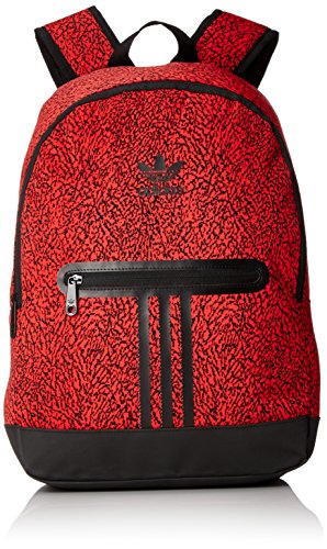 adidas Essentials Knit Graphic Rucksack, Vivid Red/Black, 47 x 30 x 15 cm