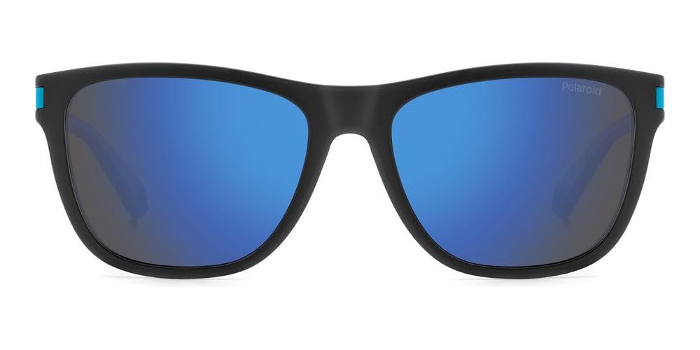 Polaroid Unisex PLD 2138/s Sunglasses, 0VK/5X MTBLK Blue, 56