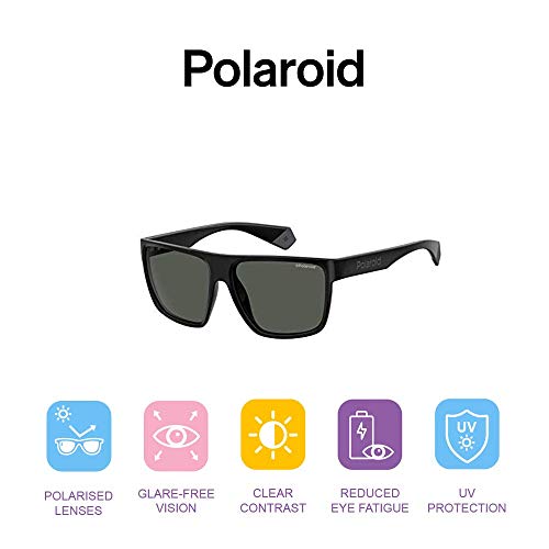 Polaroid Herren Pld 6076/S Sonnenbrille, Mehrfarbig (Black), 60 EU
