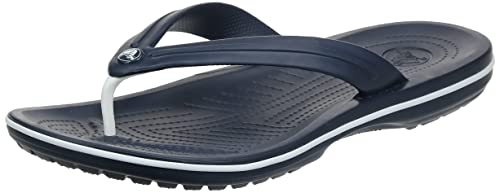 Crocs Crocband Flip-Sandalen – Unisex Flip-Sandalen für Erwachsene – Wasserdichte, schnell trocknende Flip-Flops – Navy – Größe 36-37
