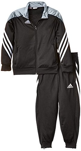 adidas Unisex - Kinder Trainingsanzug Sereno14, Top:black/silver/white Bottom:black/white, 140, F49707