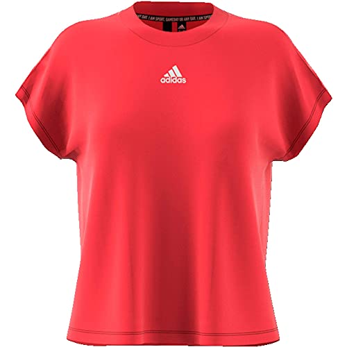 adidas Damen W MH 3S Tee T-Shirt, Rojglo/Blanco, XL
