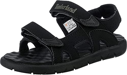 Timberland Unisex-Kinder Perkins Row-2-Strap Sandalen, Schwarz (Black Xv0), 25 EU