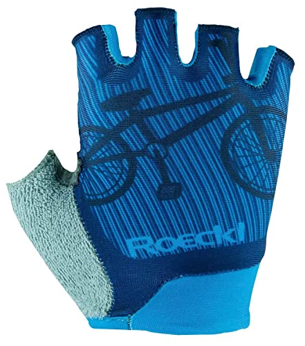 Roeckl Trapani Kinder Fahrrad Handschuhe kurz blau 2023: Größe: 3