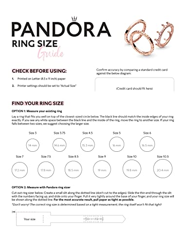Pandora Damen-Stapelring 925 Sterlingsilber mit Ringgröße 58 197536-58