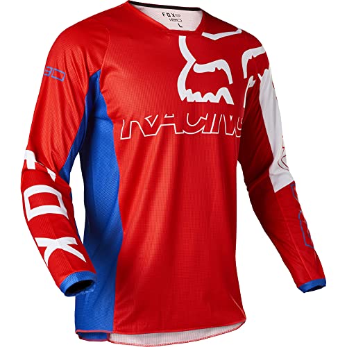 Fox Racing Herren 180 Skew Motocross Trikot Jersey, Weiß/Rot/Blau, X-Large