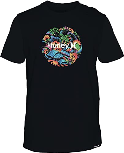 Hurley Herren Evd WSH Paradise Trip Tee Ss T-Shirt, schwarz, S