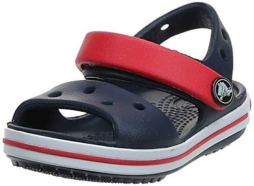 Crocs unisex-child Crocband Sandal Sandal, Navy/Red, 20/21 EU