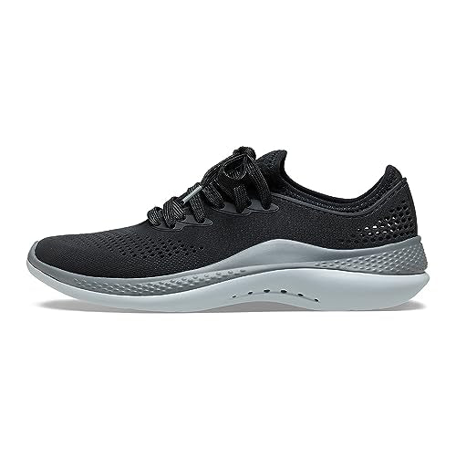 Crocs mens Literide Pacer Sneaker, Black/Slate Grey, 39/40 EU