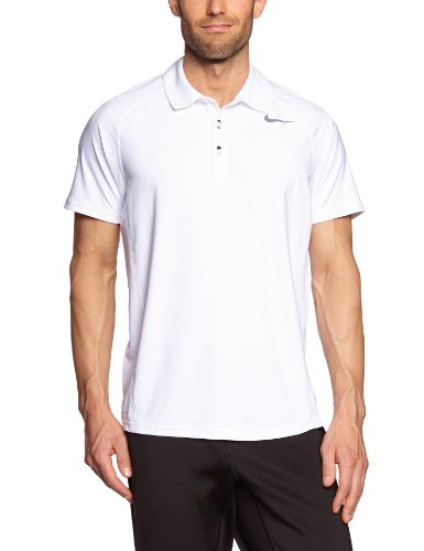 Nike Herren Poloshirt Advantage UV Polo, White/Gym Red/Cool Grey, S
