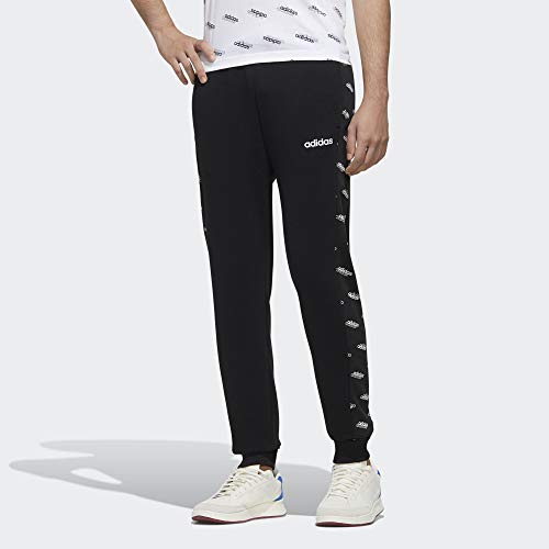 adidas Herren Hose Favourites Knitted Track Pant, Black/White, S, FM6076