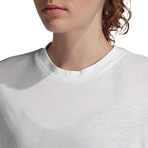adidas Damen T-Shirt Must Haves 3-Streifen, White/Black, M, EB3821