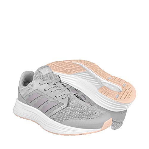 adidas Womens Galaxy 5 Running Shoe, Grey/Glory Grey/Pink Tint,36 2/3 EU
