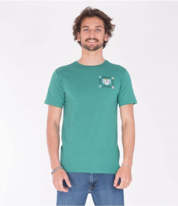 Hurley Herren M Bengal Ss Tee T-Shirt, grün (Neptune Green), M