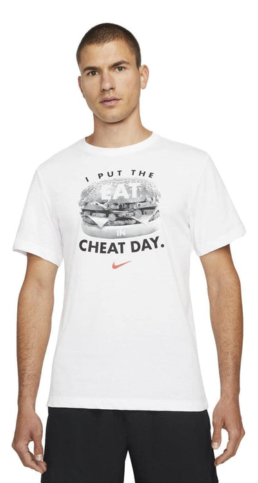 Nike Mens M NK DF Tee Humor T-Shirt, White, S