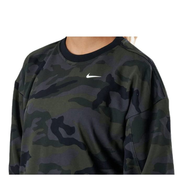 Nike Damen Dri Get Fit FPp2 Cam Sweatshirt, Thunder Grey/White, L