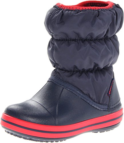 Crocs Winter Puff Boot Kids, Unisex - Kinder Schneestiefel, Blau (Navy/Red), EU 23/24 (UK C7)