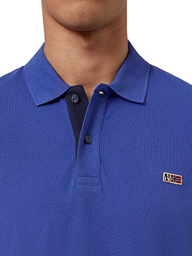 Napapijri Herren Taly 3 Polo Shirt, NP0A4EGD, L, Ultramarine Blue