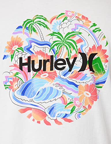 Hurley Herren Evd WSH Paradise Trip Tee Ss T-Shirt, weiß, L