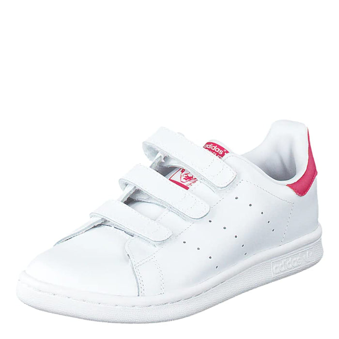 adidas Originals Unisex-Kinder STAN SMITH CF C Low-Top Weiß (FTWR White/Bold Pink), 34 EU