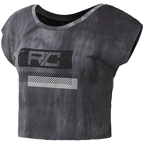 Reebok Combat Spraydye Crop Tee T-Shirt, Damen, Mehrfarbig (Streifen), XS