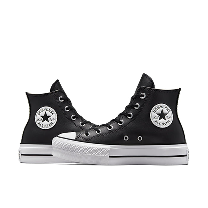 Converse Damen Chuck Taylor All Star Lift Clean Sneakers, Black Black White, 36.5 EU