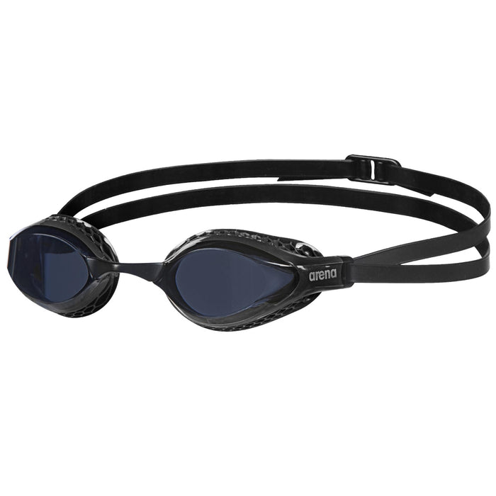 arena Air-Speed Anti-Fog Wettkampf Schwimmbrille Unisex für Erwachsene, Schwimmbrille mit breiten Gläsern, UV-Schutz, 3 austauschbare Nasenstege, Air-Seals Dichtungen