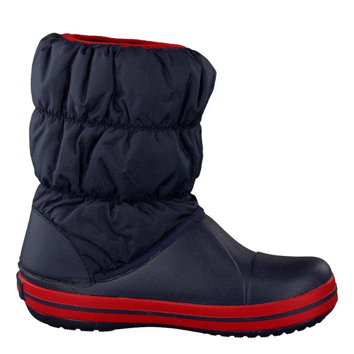Crocs Winter Puff Boot Kids, Unisex - Kinder Schneestiefel, Blau (Navy/Red), 30/31 EU