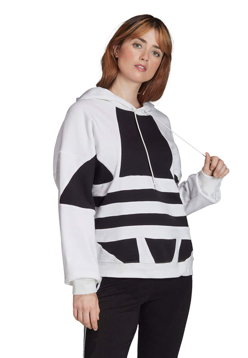 Adidas Damen Sweatshirt LRG LOGO HOODIE, weiß (white/Black), 38