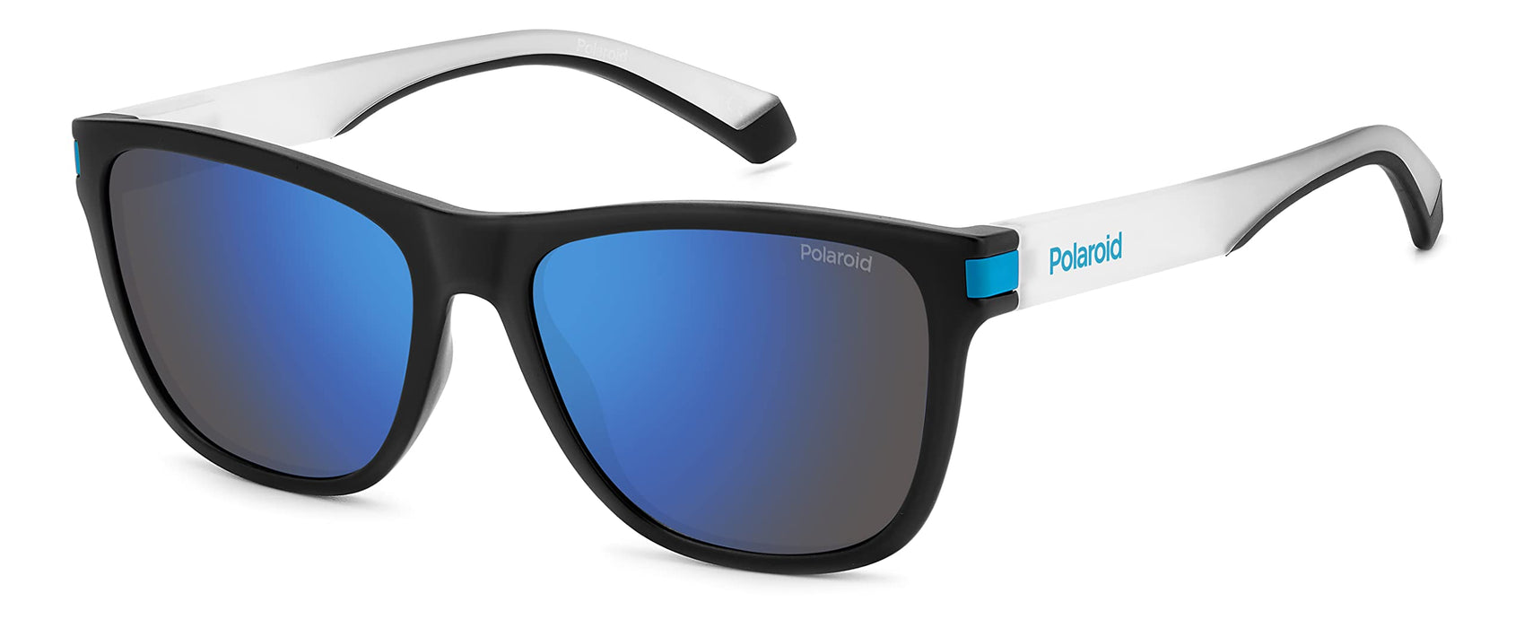 Polaroid Unisex PLD 2138/s Sunglasses, 0VK/5X MTBLK Blue, 56
