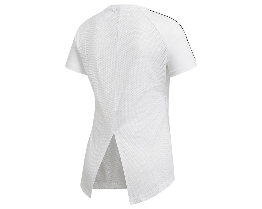 adidas Damen T-Shirt Design 2 Move 3-Streifen, White, XS, DS8723
