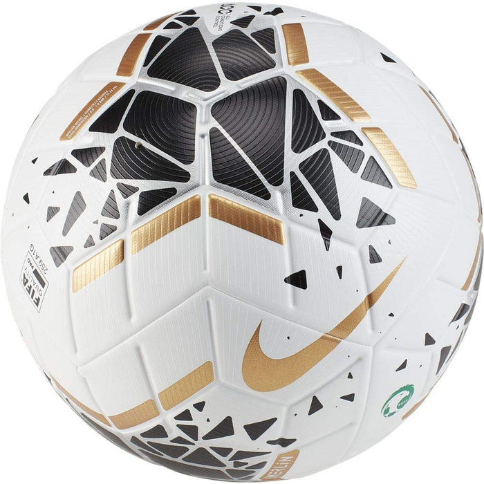 Nike KSA NK Merlin Fußball Unisex Erwachsene, Mehrfarbig+(White/Gold/Black), 5