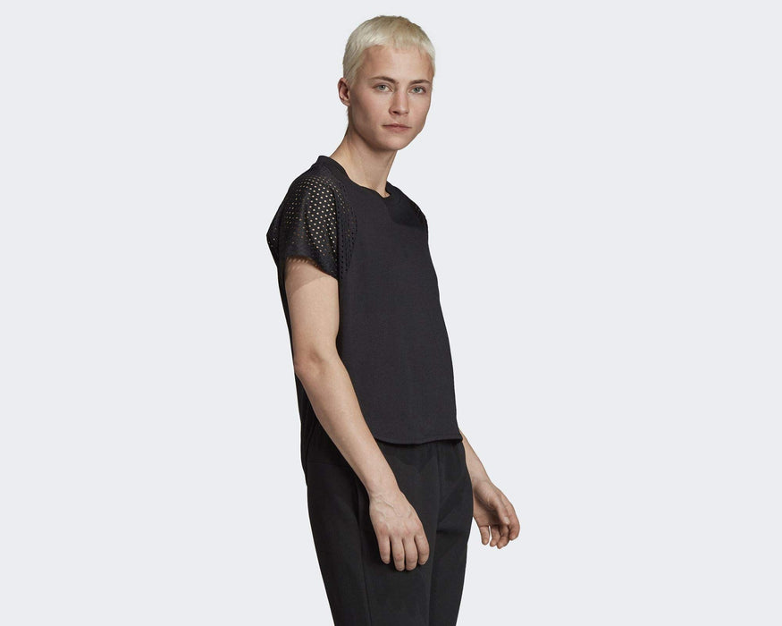 adidas Damen T-Shirt ID Mesh, Black, XL, DZ8656