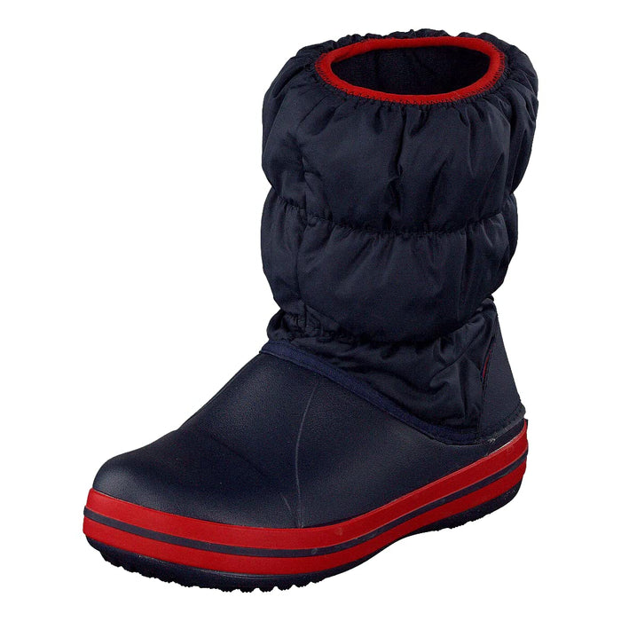 Crocs Winter Puff Boot Kids, Unisex - Kinder Schneestiefel, Blau (Navy/Red), 28/29 EU