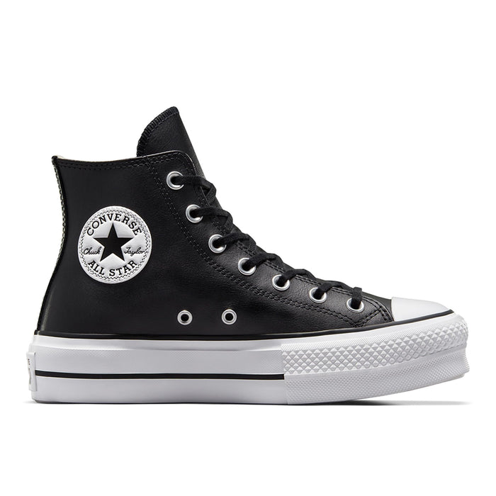 Converse Damen Chuck Taylor All Star Lift Clean Sneakers, Black Black White, 36.5 EU