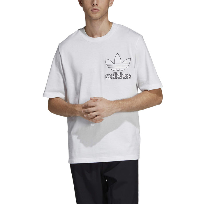 adidas Herren Outline Tee Unterhemd, weiß, XS