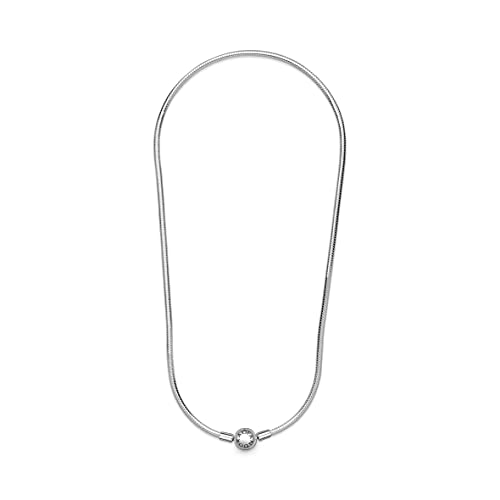 Pandora Women's Silver Necklace With Round Clasp