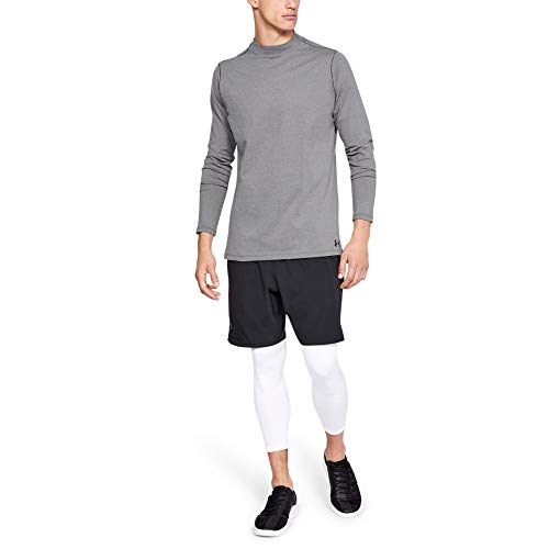 Under Armour CG Mock Fitted Longsleeve – Charcoal Light Heather/Black, Small