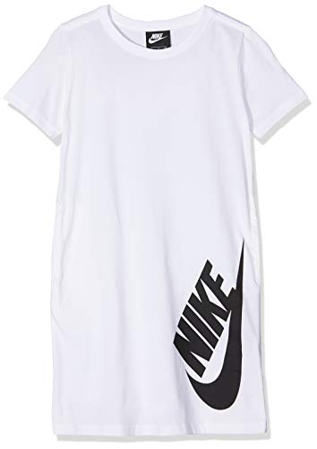 Nike Sportswear T-Shirt-Kleid für Kinder, Weiß/Schwarz, Mittlere
