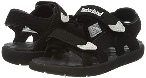 Timberland Unisex-Kinder Perkins Row 2-Strap Peeptoe Sandalen, Schwarz (Nero (Jet Black) Tb0a24ga0151), 31 EU