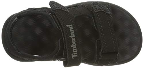 Timberland Unisex-Kinder Perkins Row-2-Strap Sandalen, Schwarz (Black Xv0), 25 EU