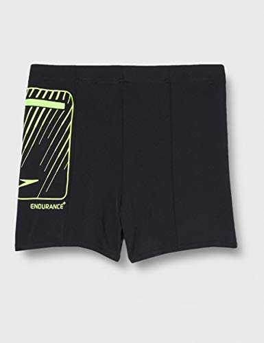 Speedo Herren Kontrasttasche Aqua Shorts - Schwarz/Bright Zest, Größe 34